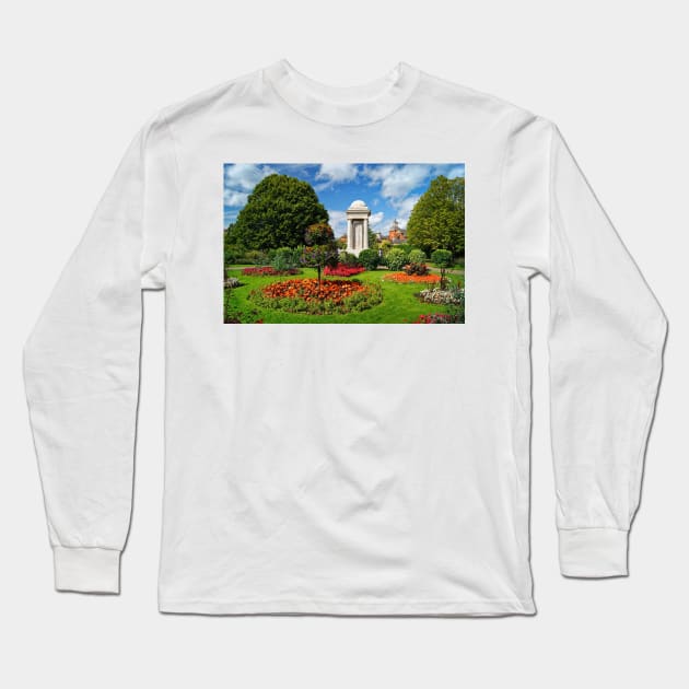 Vivary Park Gardens & Cenotaph, Taunton Long Sleeve T-Shirt by galpinimages